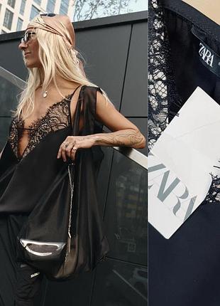 Сорочка з мереживом zara