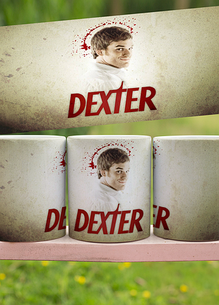 Керамическая чашка кружка с принтом dexter | декстер 330 мл (01)