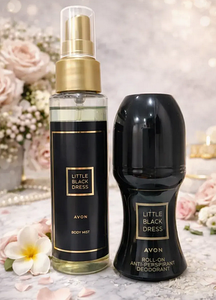 Набор парфюмированный спрей для тела + дезодорант little black dress avon / литр блэк дресс эйвон