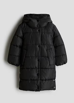 Пальто черное от h&amp;m рост от 110 до 140 см