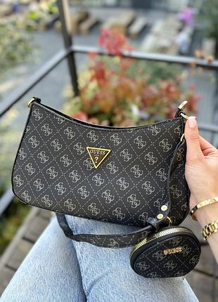 Сумка жіноча guess noelle 2в1 чорний гес
