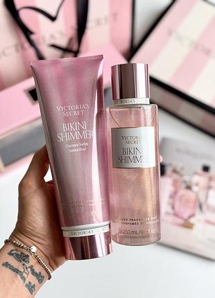 Спрей та лосьйон для тіла bikini shimmer victoria’s secret