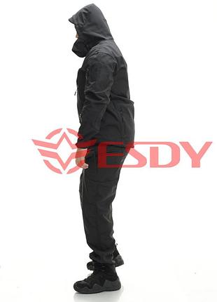 Костюм esdy softshell софтшелл, тактический. черный 3