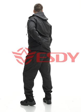 Костюм esdy softshell софтшелл, тактический. черный s 4
