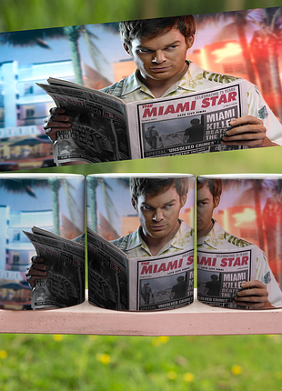 Керамічна чашка кухоль з принтом dexter | декстер 330мл (03)