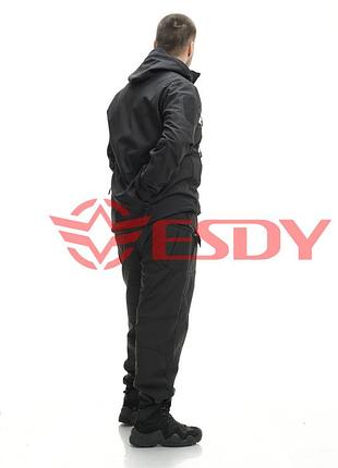 Костюм esdy softshell софтшелл, тактический. черный s 6
