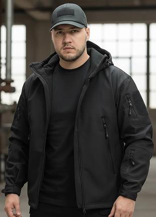 Куртка esdy softshell софтшелл, тактическая 01. черная 3xl