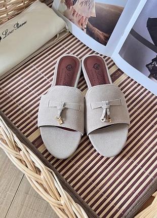 Жіночі шльопанці loro piana summer charms walk sandals light