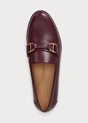 Lauren ralph lauren tasha шкіряні лофери туфлі оксфорди монкі бордовий бургунді натуральна шкіра жіночі повсякденні устілка 27 см р. 41 42 оригінал