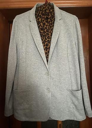 Collection. піджак трикотажний ,сірий меланж . р. 50/54