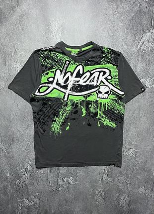 Vintage винтажная футболка no fear ноу фир big logo y2k size l размер л
