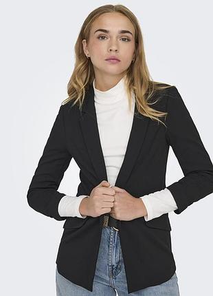 Жіночий чорний блейзер жакет only tailoring з призбираними рукавами 3/4 розмір s