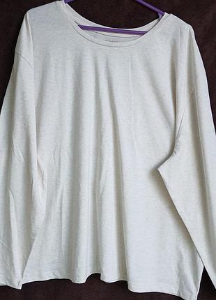 Лонглослив женский бежевый, 3xl, eur 54-56,  батл