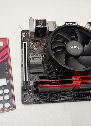 Комплект: материнська плата asrock b450 gaming-itx/ac + amd ryzen 5 2600 + 8+8 gb ddr4 g.skill trident z (товар вживаний)