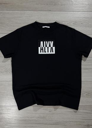 Чорна люксова футболка алікс 1017 alyx 9sm visual graphic, xl, оригінал