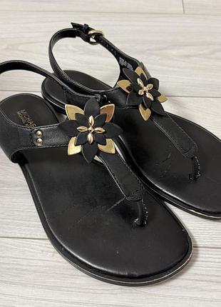 Шкіряні босоніжки сандалі michael kors heidi