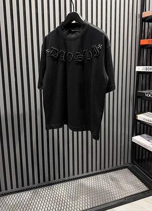 Чоловіча футболка chrome hearts в чорному кольорі