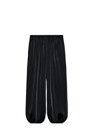 Атласные алладины штаны- бомбашки zara m