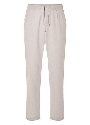 Брюки regular fit из смеси льна и хлопка для мужчины livergy by esmara men 481002 xl бежевый