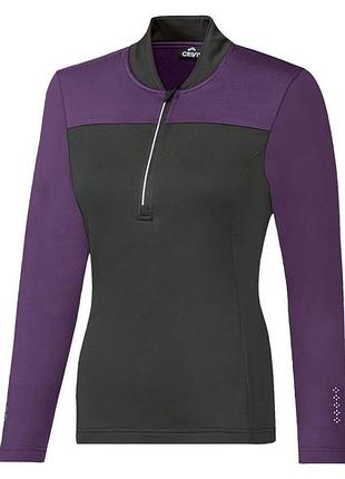 Велокофта-реглан на мікрофлісі для жінки crivit dope dyed 379788 s різнобарвний