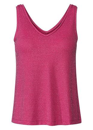 Топ из блестящей ткани для женщины esmara lycra® 428337 xs розовый