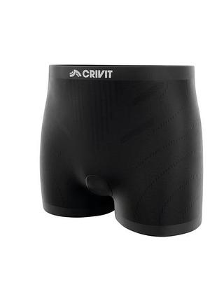 Велошорти безшовні з памперсом для жінки crivit dryact™ 431606 s чорний
