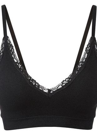 Бюстгальтер бесшовный со съемными вкладками для женщины esmara lycra® 434579_464818 m черный