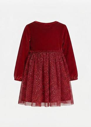 Сукня з фатиновою спідницею для дівчинки lupilu lycra® 485529 110-116 см (4-6 years) червоний