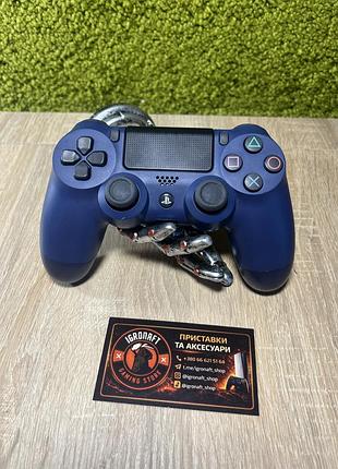 Оригинальный беспроводной джойстик dualshock 4 в синем цвете с гарантией