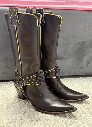 Вінтажні чоботи vicini від giuseppe zanotti (made in italy)