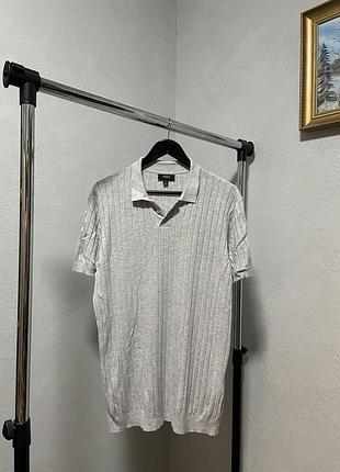 Чоловіче стильне поло в рубчик smog, primark, zara, размер m l, old money