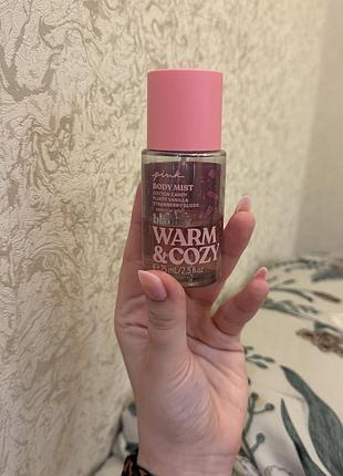 Pink (victoria's secret) — warm & cozy (body mist, 75 ml)