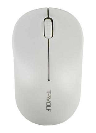 Беспроводная мышь twolf q4 2.4g мята упаковка белый