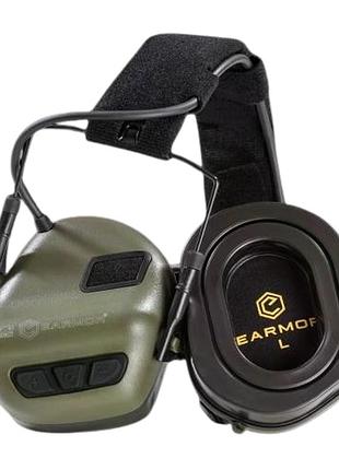 Активные наушники тактические earmor m31h plus m31hplus-fg nrr 22 дб ip67 до 60 часов защитные olive
