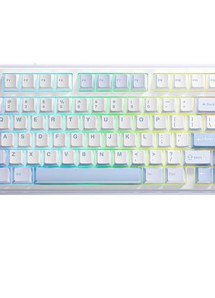 Клавиатура aula f75 bluetooth/2.4 ггц usb type-c blue