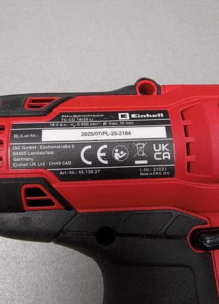 Шуруповерт б/у einhell x-change tc-cd 18/35 li + акб 2,5ah + зп 3
