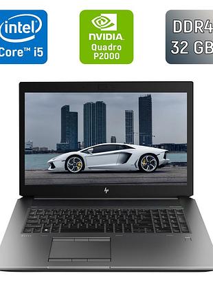 Мобільна робоча станція б-клас hp zbook 17 g5 / 17.3" (1920x1080) ips / intel core i5-8400h (4 (8) ядра по 2.5 - 4.2 ghz) / 32 gb
