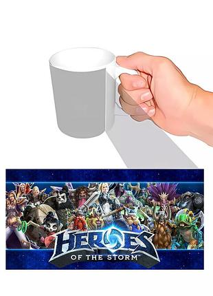 Чашка з принтом heroes of the storm
