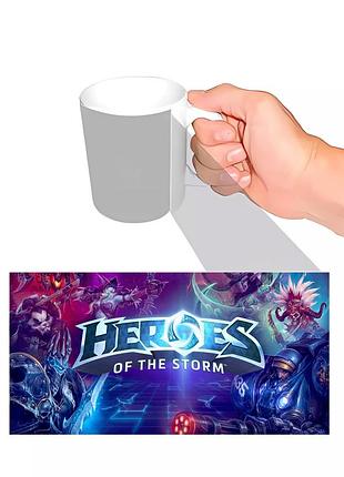 Чашка з принтом heroes of the storm