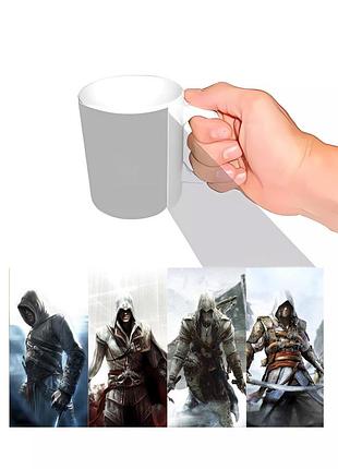 Чашка з принтом assassins creed