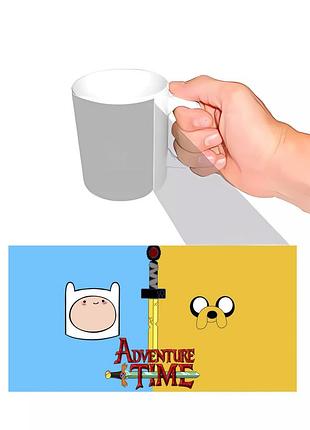 Чашка с принтом adventure time