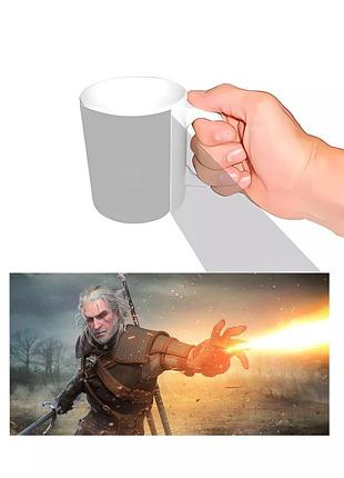 Чашка з принтом witcher