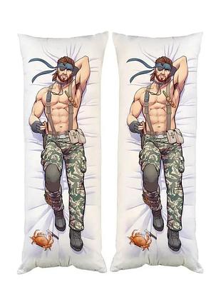 Подушка дакимакура metal gear solid декоративная ростовая подушка для обнимания двухсторонняя 30х60
