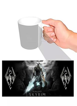 Чашка з принтом skyrim