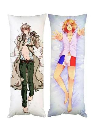 Подушка дакимакура хеталия и страны оси axis powers hetalia декоративная ростовая подушка для обнимания
