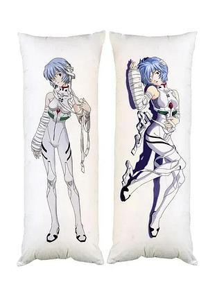 Подушка дакимакура рэй аянами эвангелион evangelion декоративная подушка для обнимания 50х150