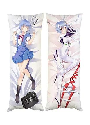 Подушка дакимакура рэй аянами евангелион evangelion декоративная подушка для обнимания 40х120