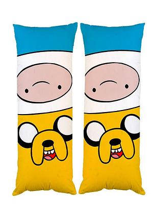 Подушка дакімакура час пригод фін джейк adventure time декоративна ростова подушка для обіймання