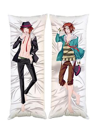 Подушка дакимакура райто сакамаки дьявольские любимые diabolik lovers декоративная ростовая подушка для обнимания двусторонняя 60х200