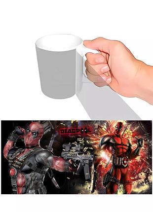 Чашка з принтом deadpool